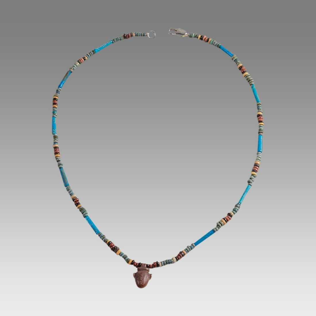 Ancient Egyptian Faience Bead Necklace c.300-50 BC. (1 of 1)