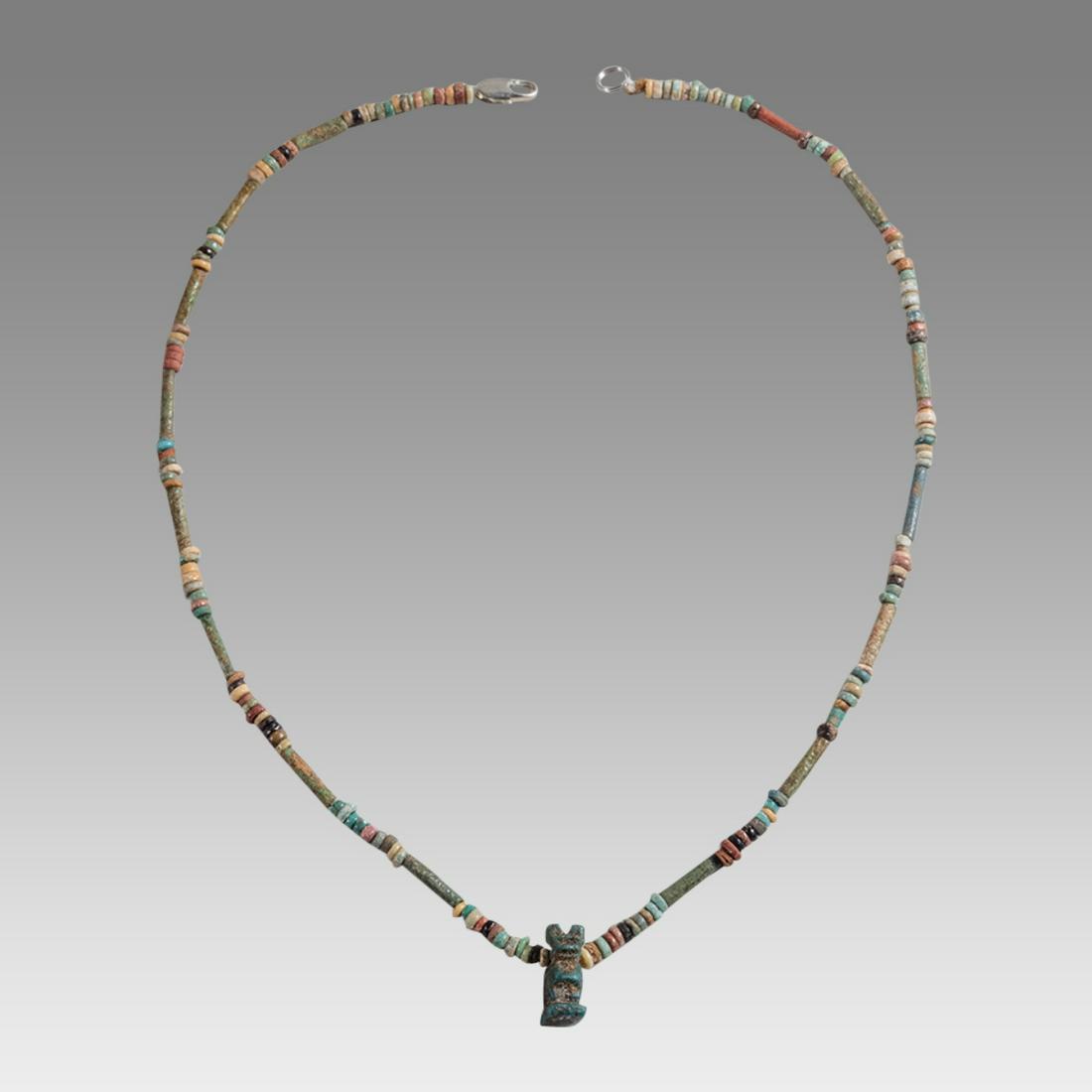 Ancient Egyptian Faience Bead Necklace c.300-50 BC. (1 of 1)