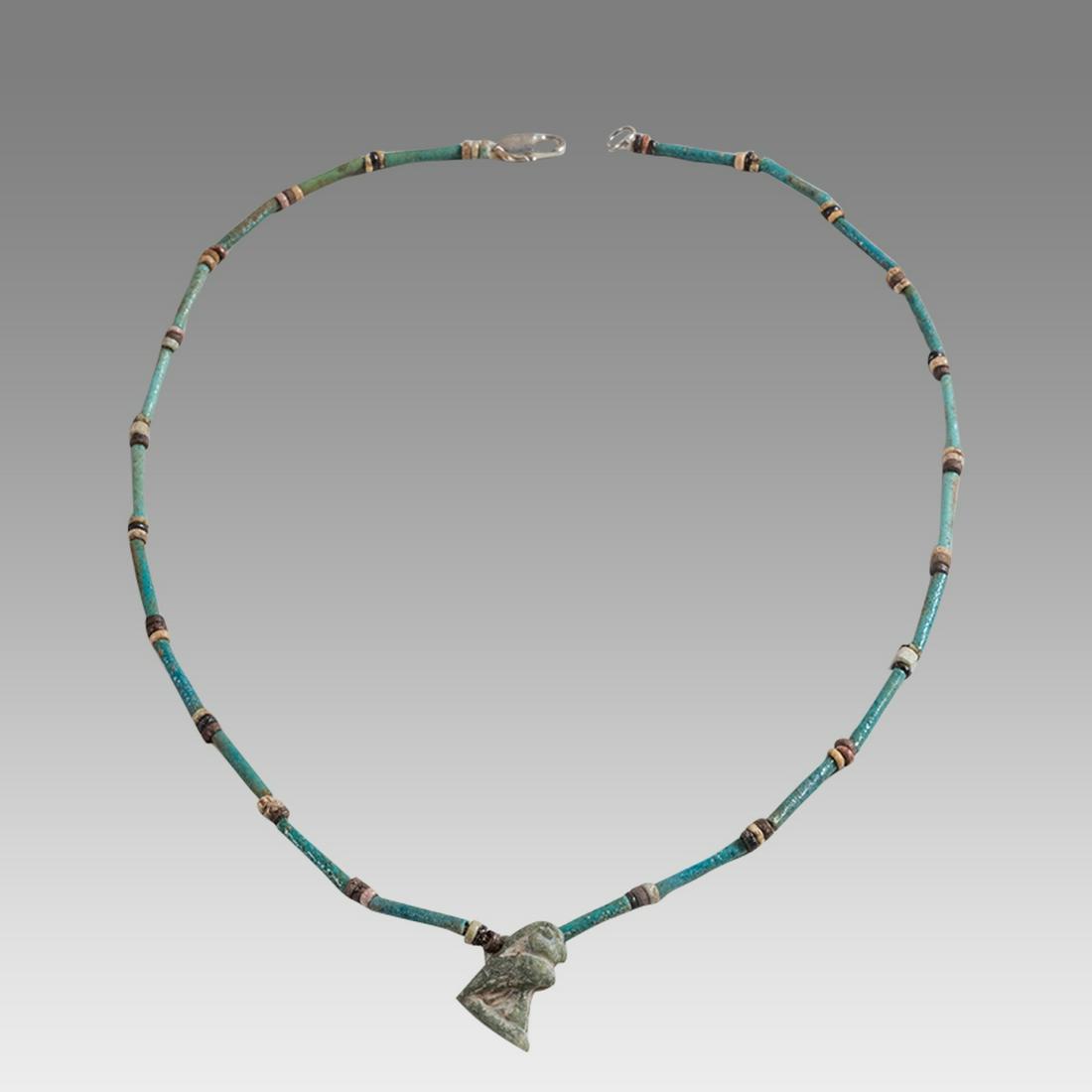 Ancient Egyptian Faience Bead Necklace c.300-50 BC. (1 of 1)