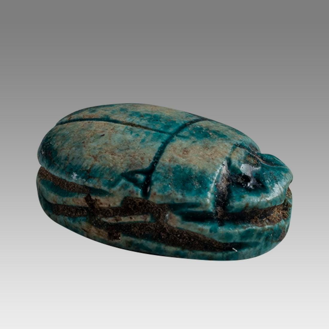 Ancient Egyptian Steatite stone Scarab c.700-30 BCE. (1 of 2)