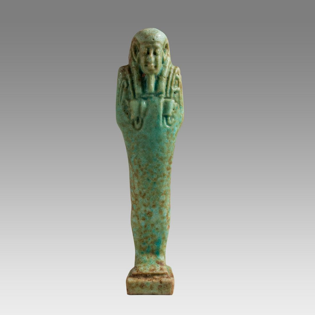 Ancient Egyptian Faience Ushabti Figure c.600-30 BCE. (1 of 3)