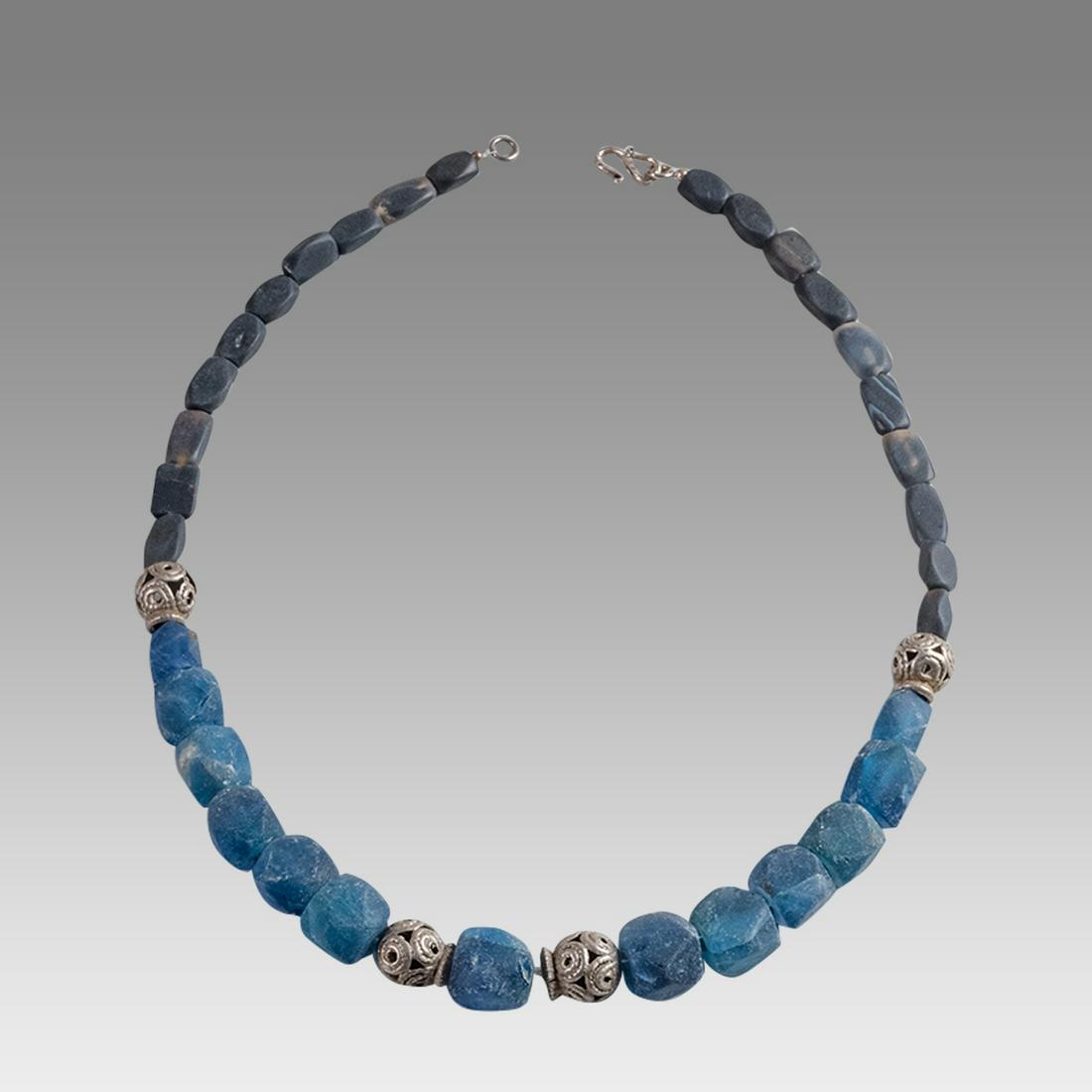 Middle Eastern Malachite and Glass Bead Necklace. (1 of 1)