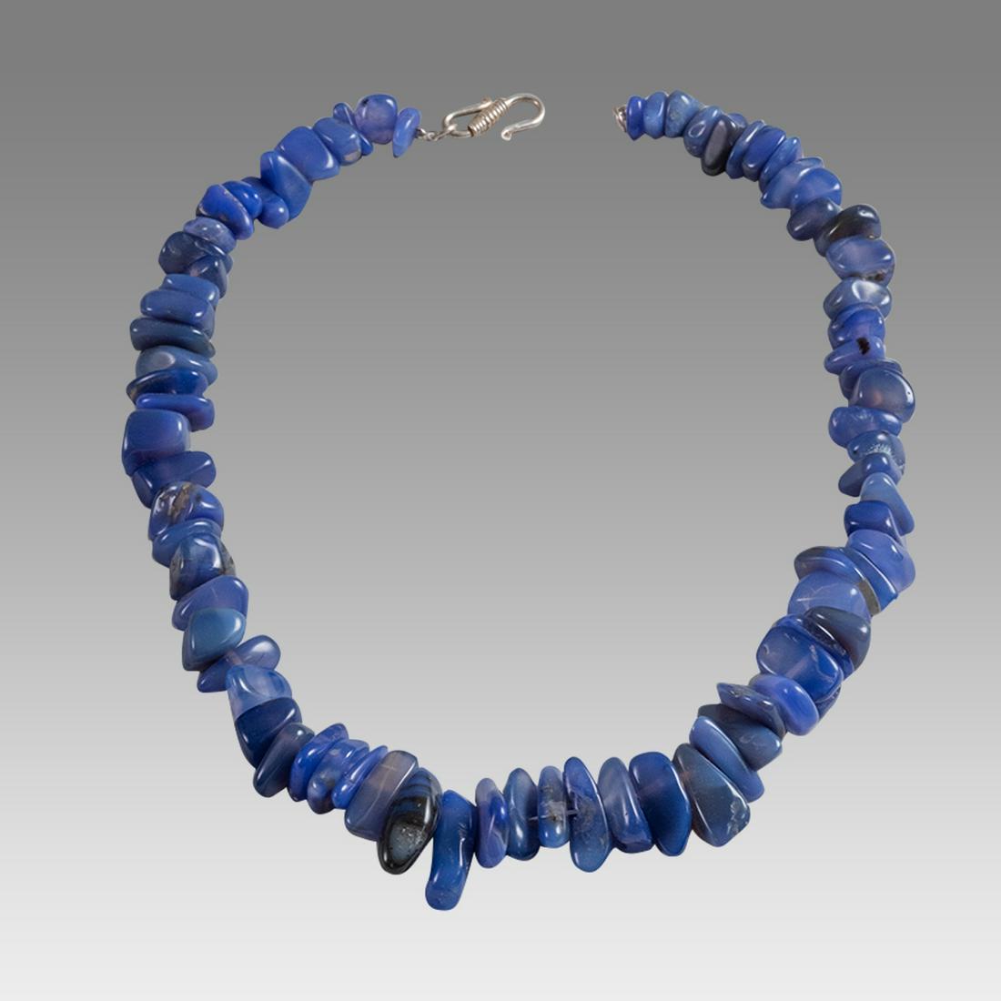 A natural blue Stone Bead Necklace. (1 of 1)