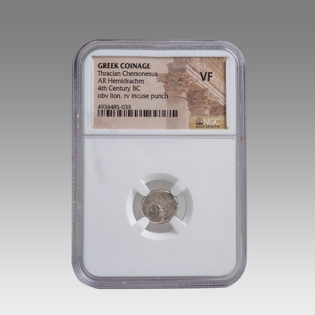 Ancient Greek THRACE, Chersonesos. Circa 386-338 BC. Silver Hemidrachm. (1 of 2)