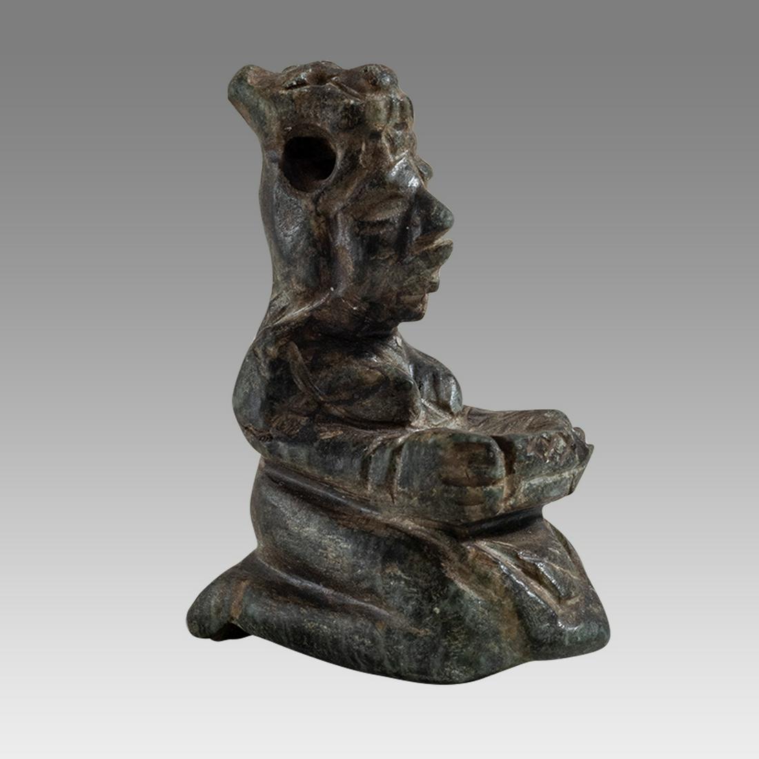 Ancient Pre Columbian Jadeite Female Kneeling Pendant c.200-900 AD. (1 of 4)