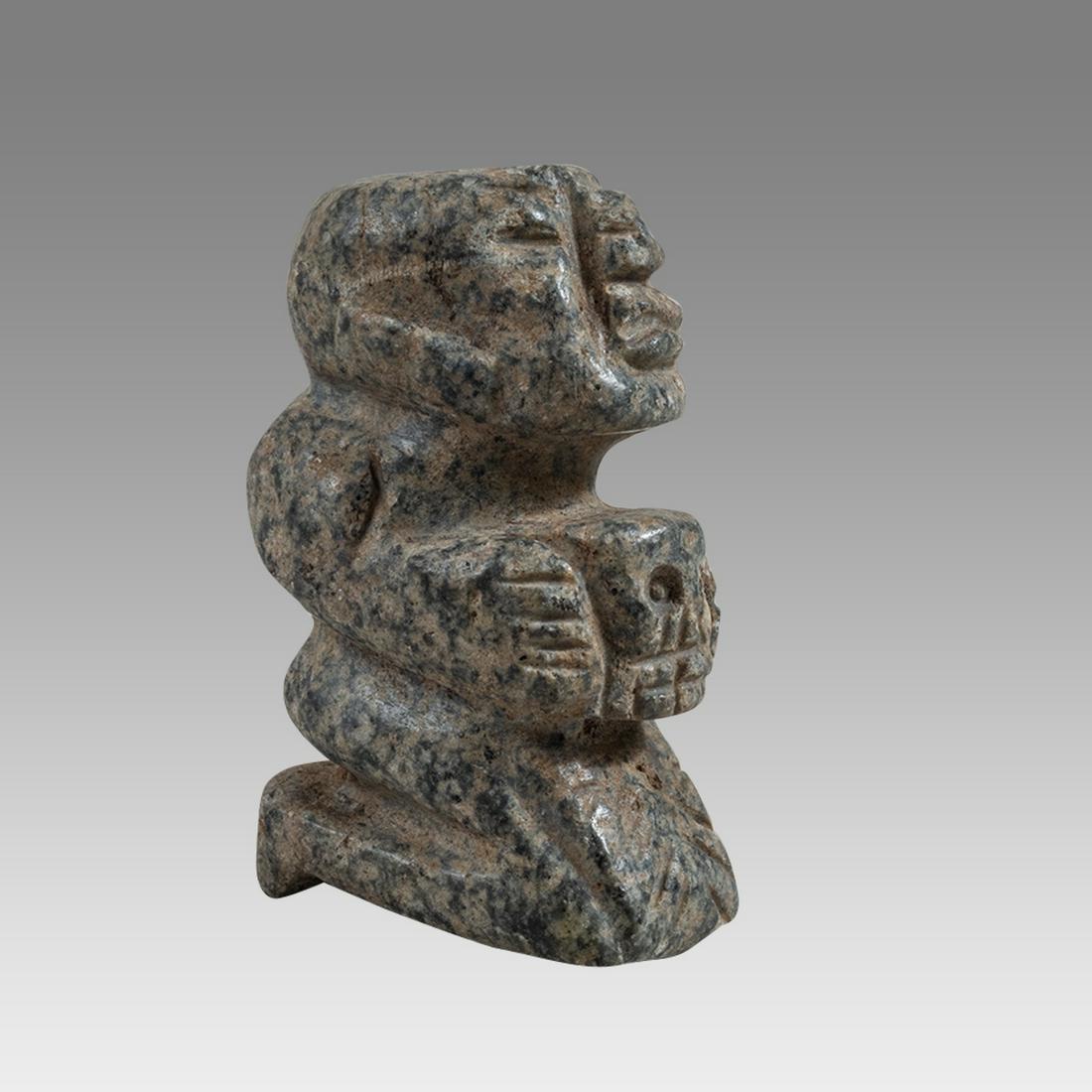 Ancient Pre Columbian Jadeite Pendant with Skull c.200-900 AD. (1 of 3)