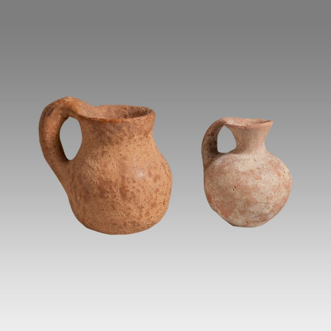 Lot of 2 Ancient Holy Land Bronze Age Terracotta Vessels c.2000 BC. (1 of 3)