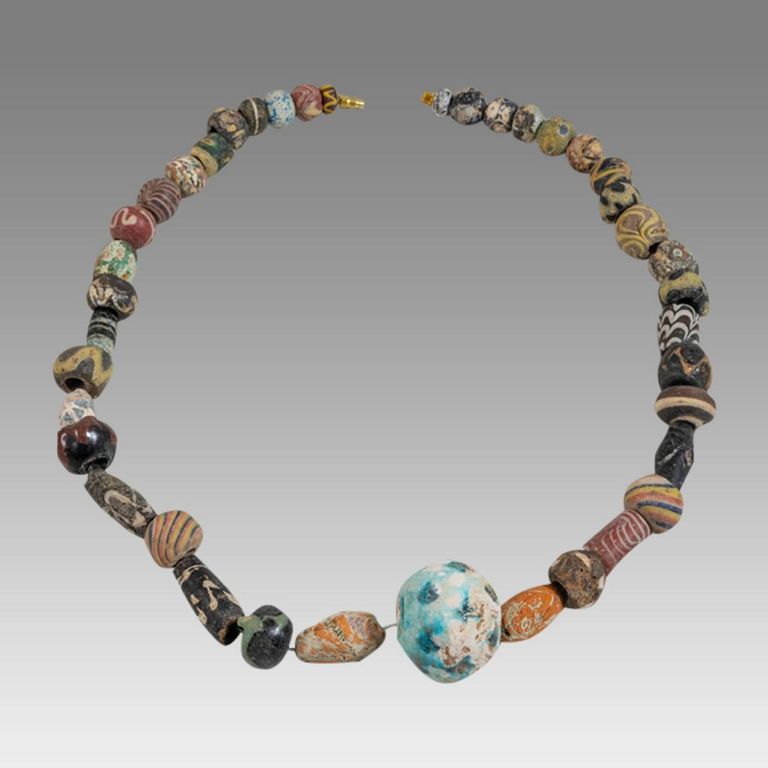 Ancient Roman Mosaic Glass bead Necklace c.100 BC. (1 of 1)