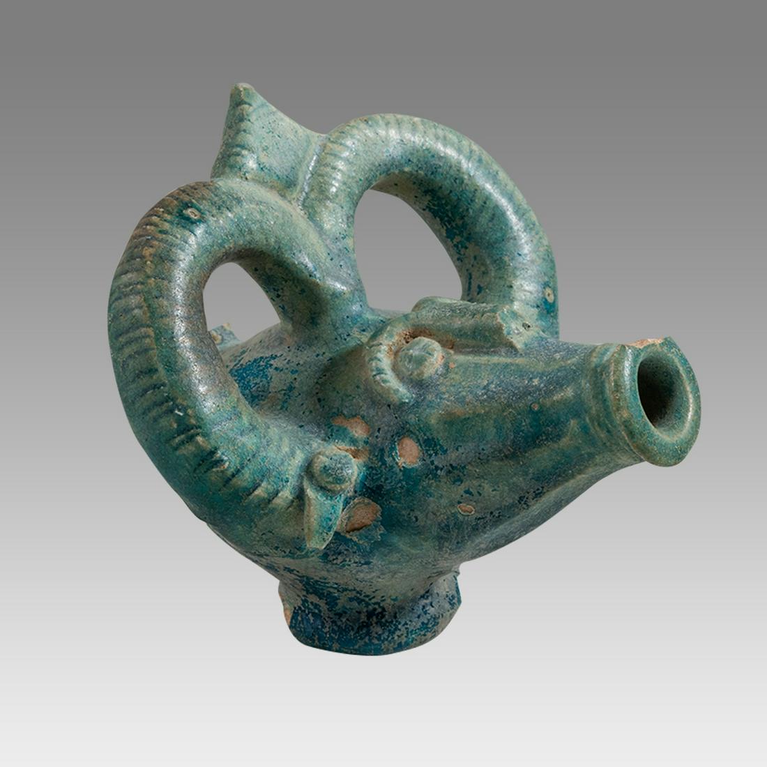 Islamic Persian Seljuk Ceramic Stag Head c.10th century. (1 of 2)