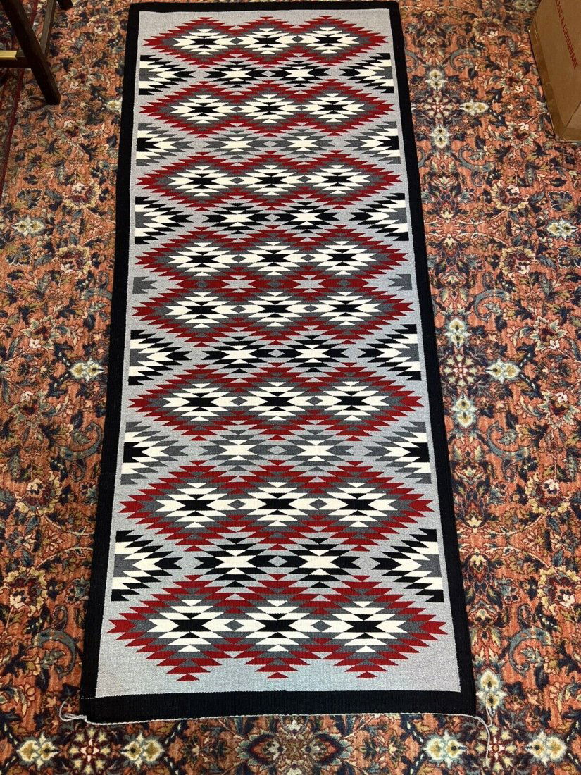 Navajo Rug. Geometric motif woven Eye Dazzler (1 of 4)