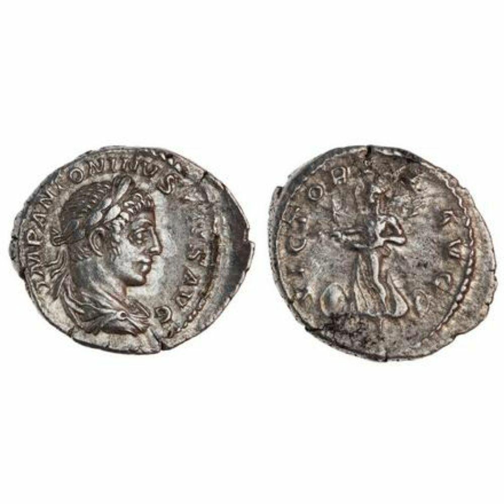 Roman Imperial. Elagabalus (218-222). AR Denarius, struck 220-221. 2.65 gm. (1 of 1)