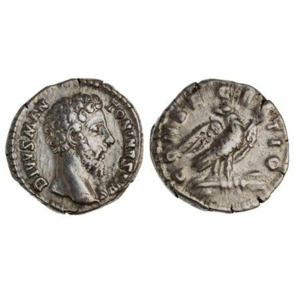 Roman Imperial. Divus Marcus Aurelius (died 180). AR Denarius. Consecration issu (1 of 1)