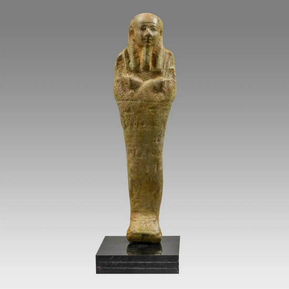 Ancient Egyptian Large Faience Ushabti c.26th Dynasty, ca 672 to 525 BC. (1 of 3)