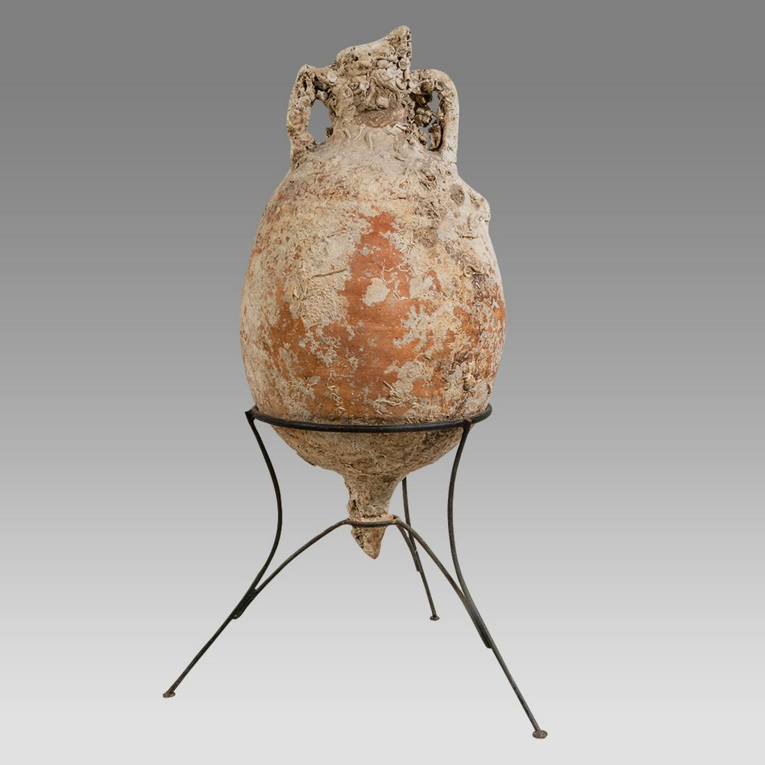 Roman Pottery Sea Salvage Amphora Eastern Mediterranean, Ca. 1st to 3rd Century AD. (1 of 2)