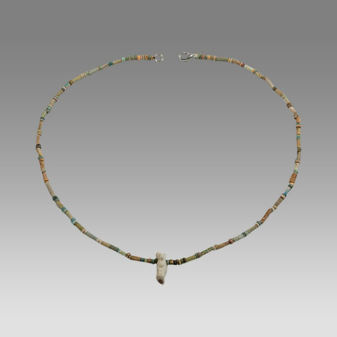 Ancient Egyptian Faience Bead Necklace c.300-50 BC. (1 of 1)