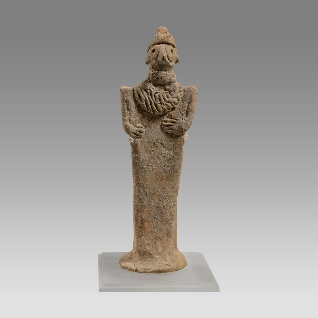 ANCIENT SYRO-HITTITE FEMALE IDOL WITH BIRD-LIKE Face c.2nd millennium B.C. (1 of 3)