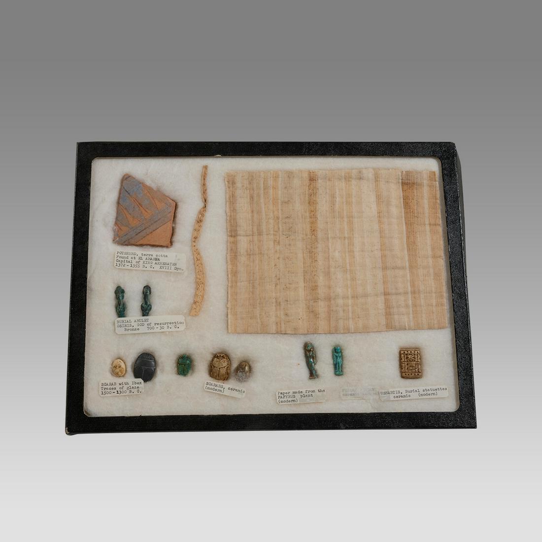 A Collection of 13 Egyptian Scarabs and amulets. (1 of 4)