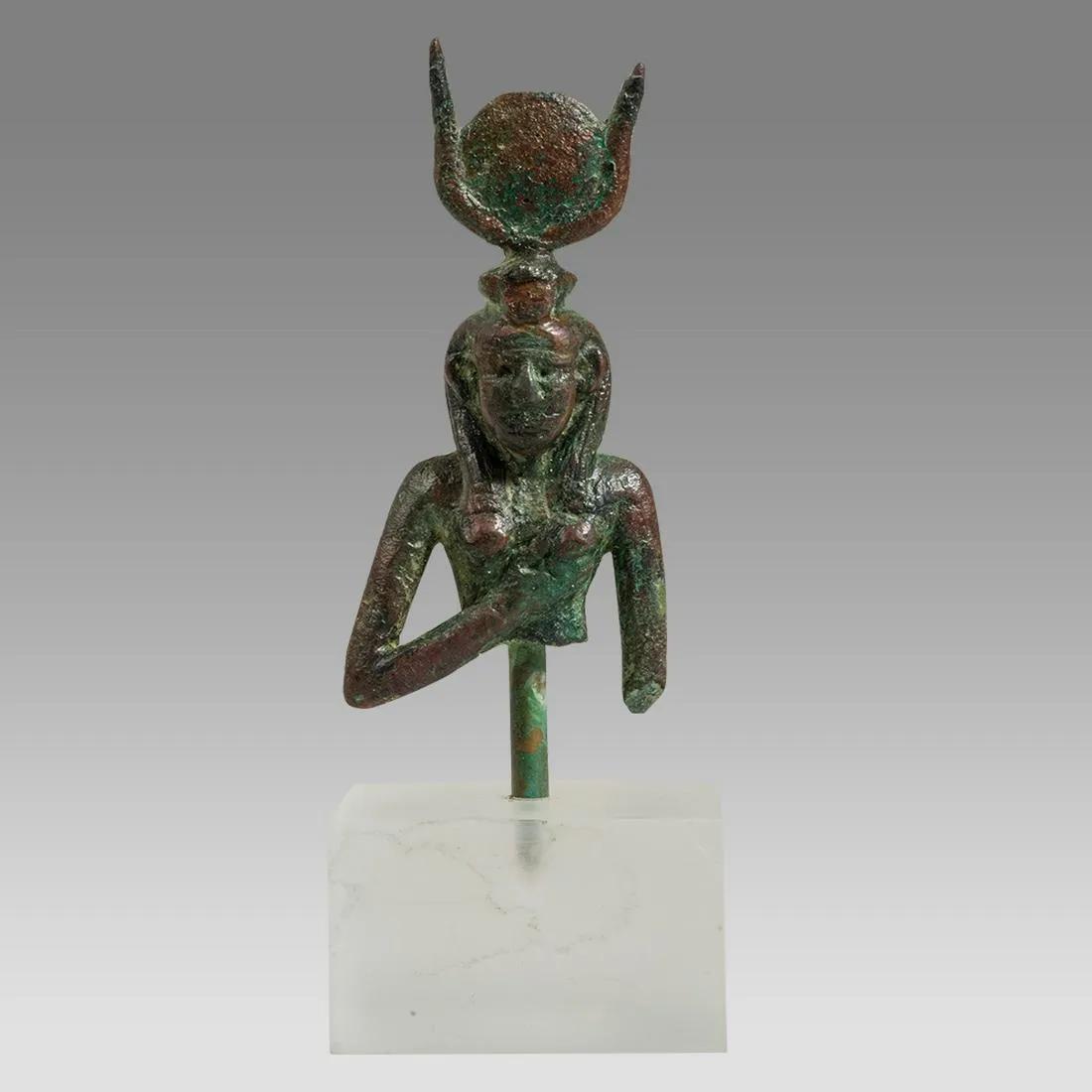 Ancient Egyptian Bronze Isis Figure c.600 BC. (1 of 3)