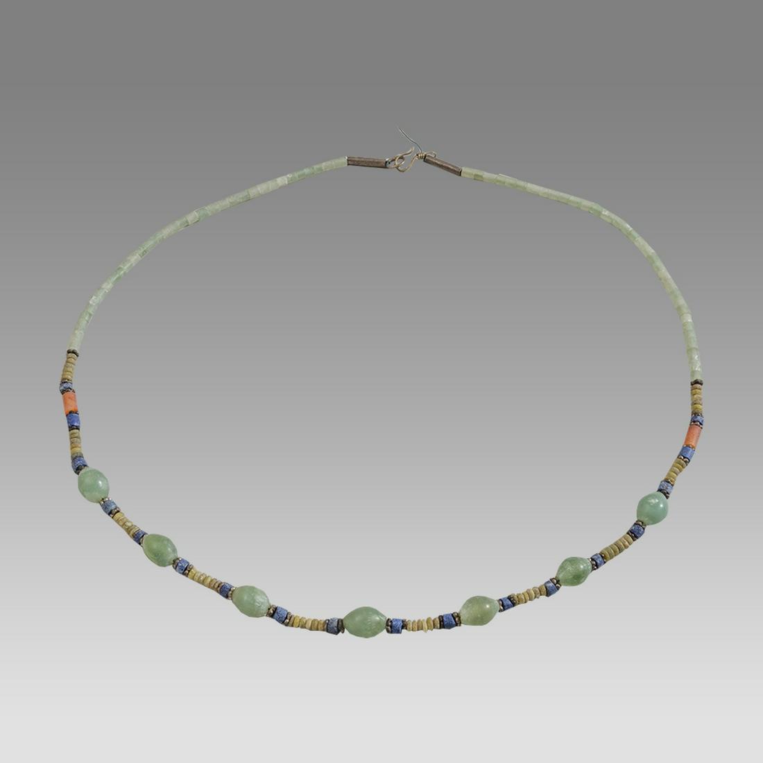 Ancient Roman Egypt Glass and Agate Bead Necklace c.1st-2nd century AD. (1 of 1)