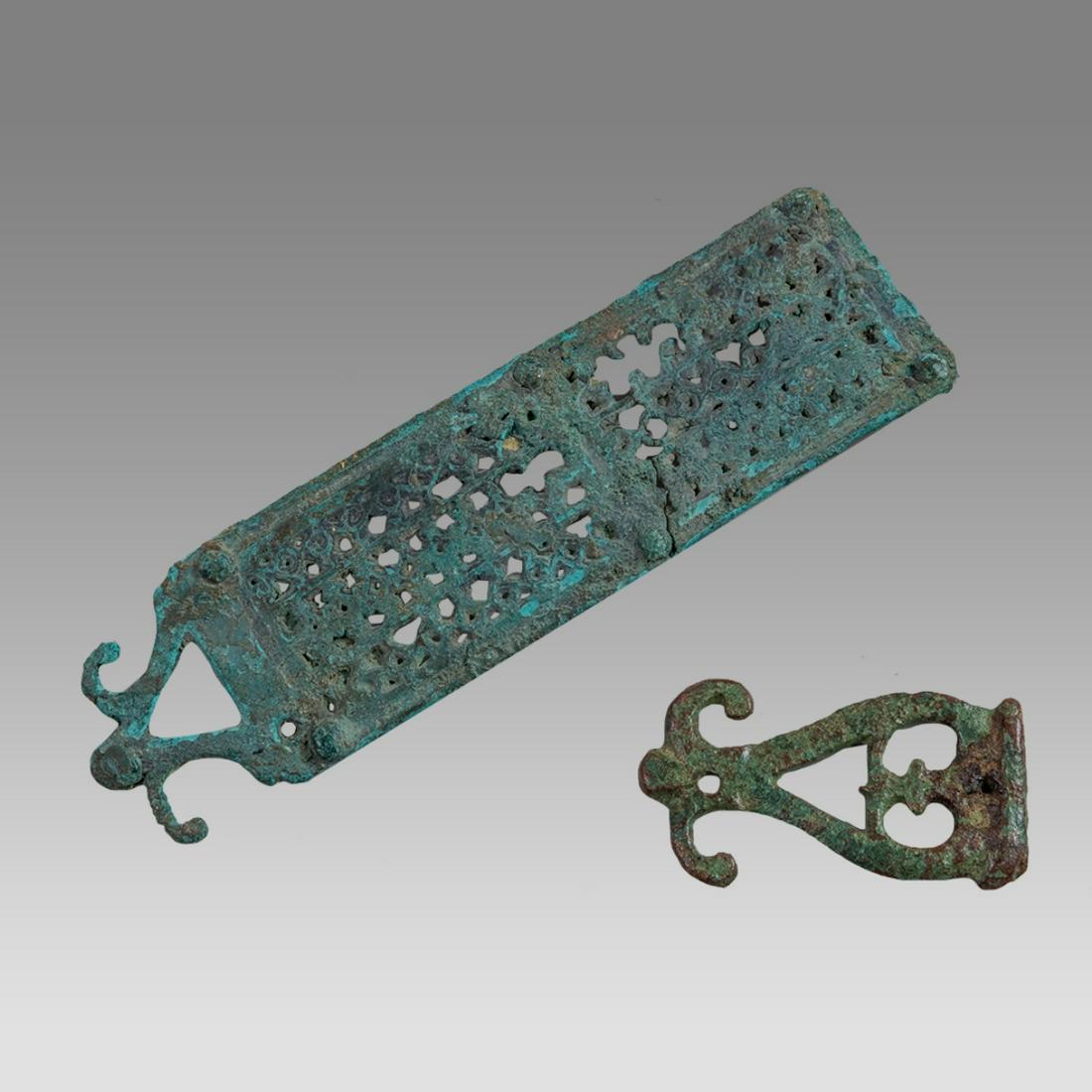 Lot of 2 Ancient Roman Bronze Buckles c.1st-2nd century AD. (1 of 2)