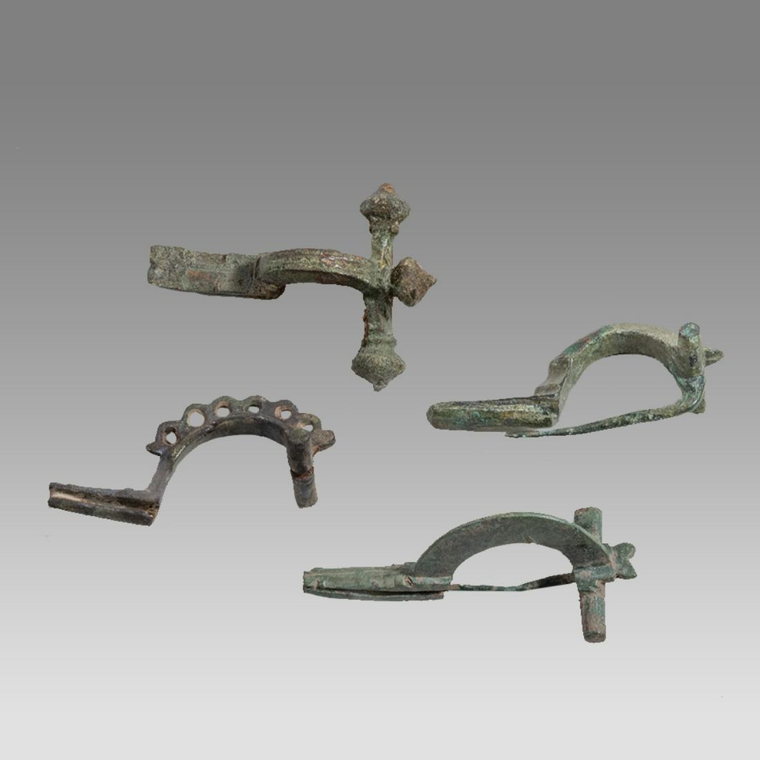 Lot of 4 Ancient Roman Bronze Fibulas c.1st-2nd century AD. (1 of 2)