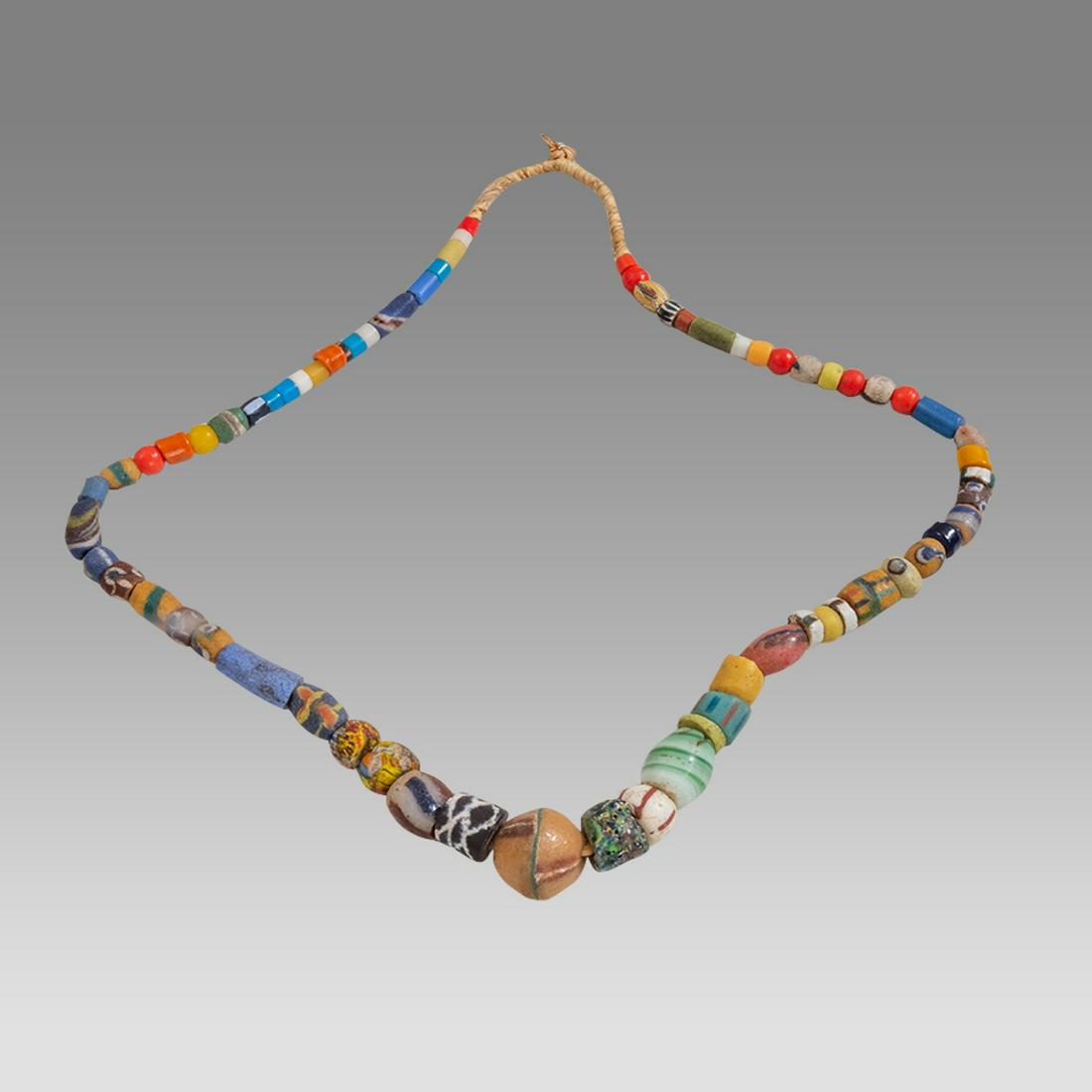 Ancient Islamic Mosaic Glass Bead Necklace c.8th century AD. (1 of 1)