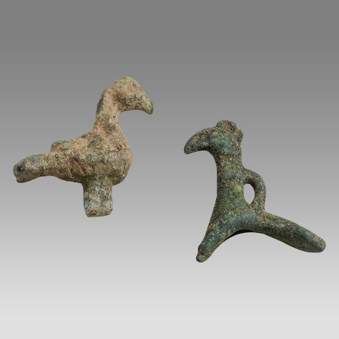 Lot of 2 Ancient Luristan Bronze Birds c.1000 BC. (1 of 2)