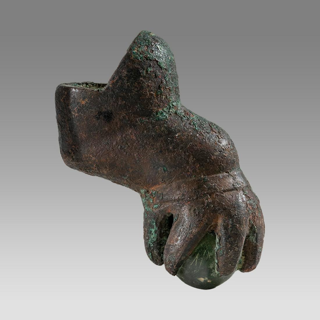Ancient Luristan Bronze Vessel Foot c.1000 BC. (1 of 3)