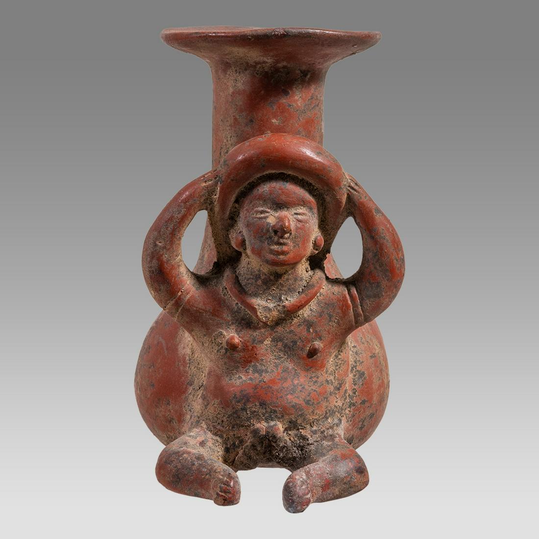 Colima Pottery Water Carrier Vessel West Mexico, Ca. 300 AD. (1 of 4)