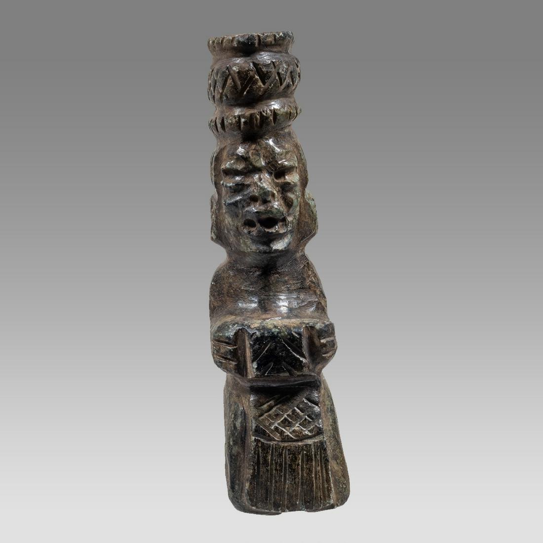 Ancient Pre-Columbian Jadeite Male Kneeling Pendant c.200-900 AD. (1 of 3)