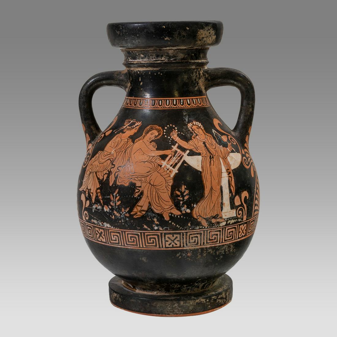 A Large Apulian Pottery Pelike Style. Size 11 3/8 inches high. (1 of 7)