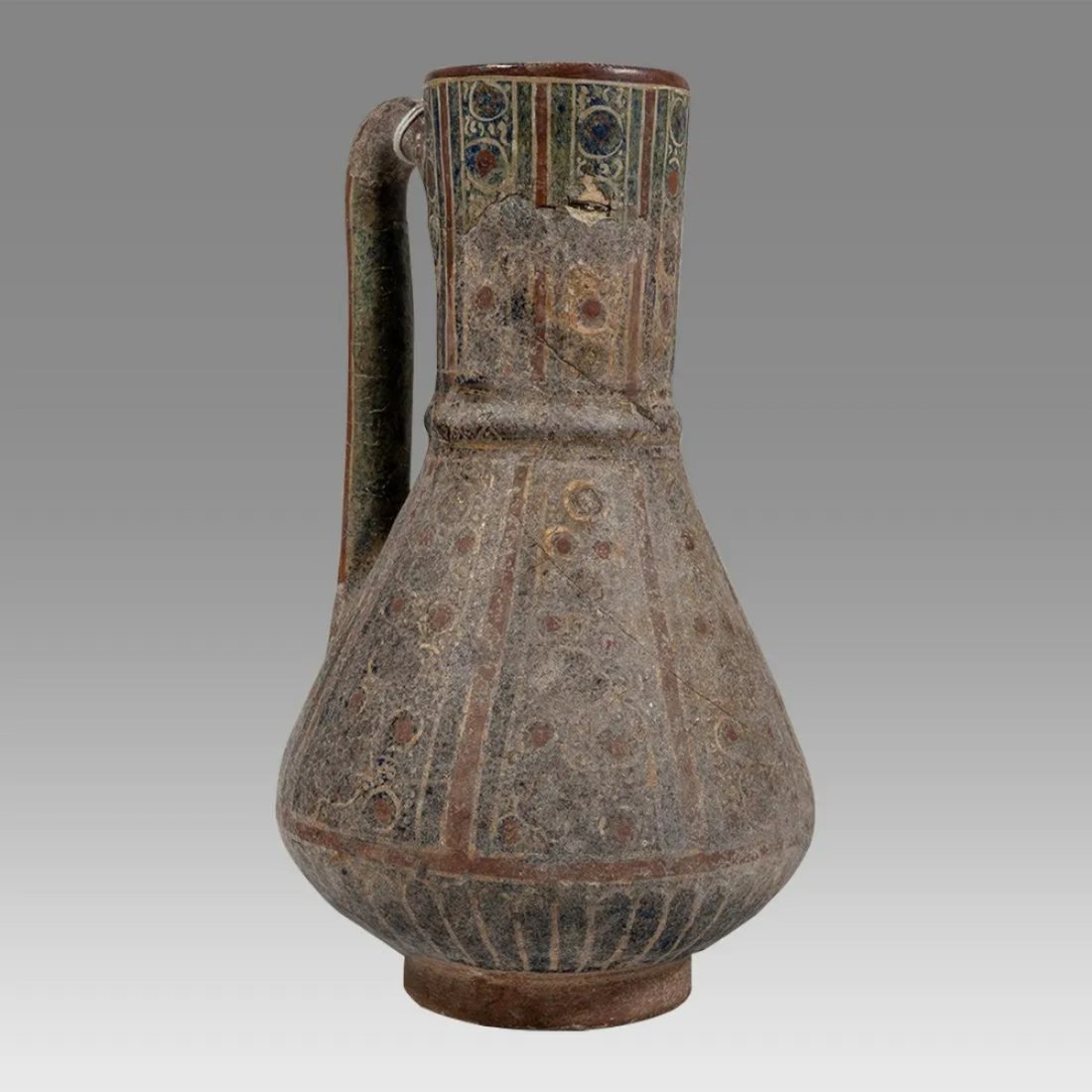 Islamic Persian Kahsan Minai Ceramic Jug c.13th century AD. (1 of 4)
