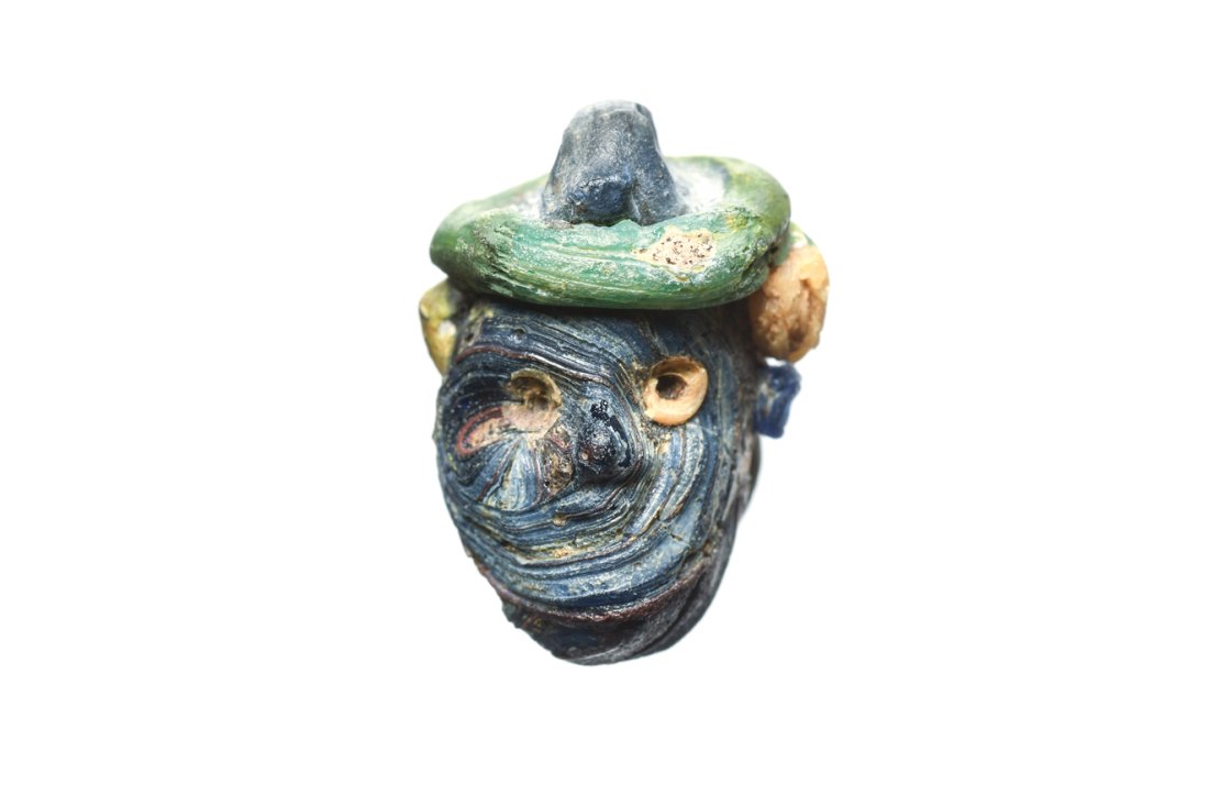 Ancient Phoenician Glass Head Bead Ca. 5th - 4th century B.C. (1 of 4)