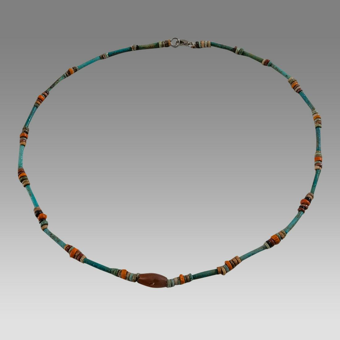 Ancient Egyptian Faience, Bead Necklace c.300-50 BC. (1 of 1)