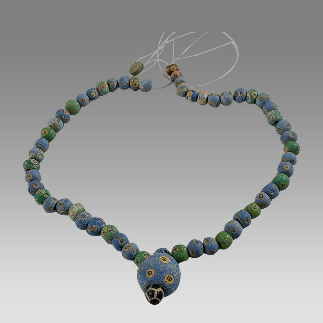Ancient Roman Egypt Glass Eye Beads Necklace c.2nd century AD. (1 of 1)