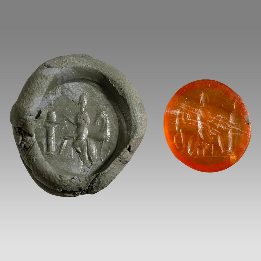 Byzantine Agate Intaglio probably 6th century AD. (1 of 1)