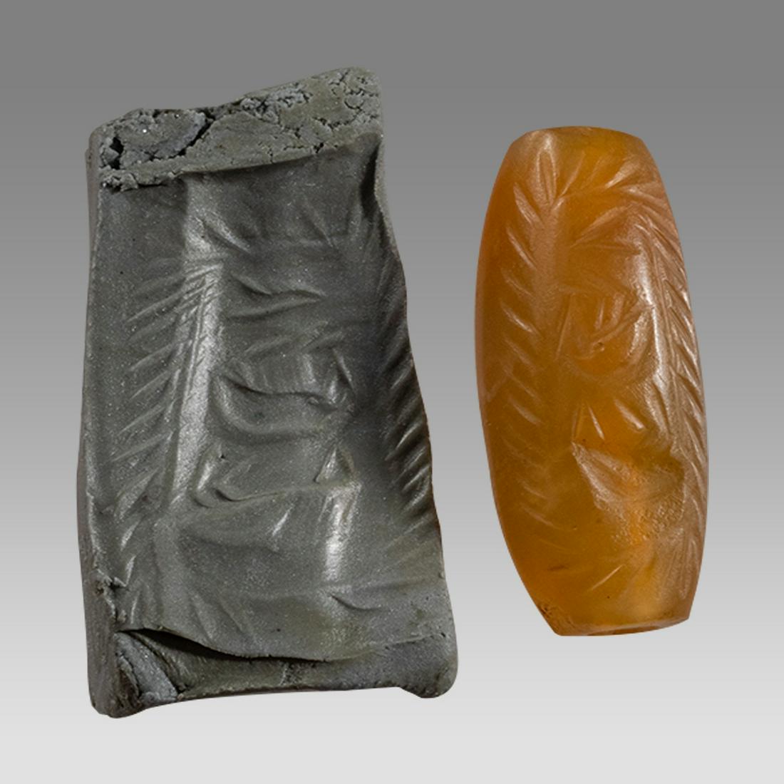 Near Eastern Sasanian Agate Bead seal probably 6th century AD. (1 of 1)