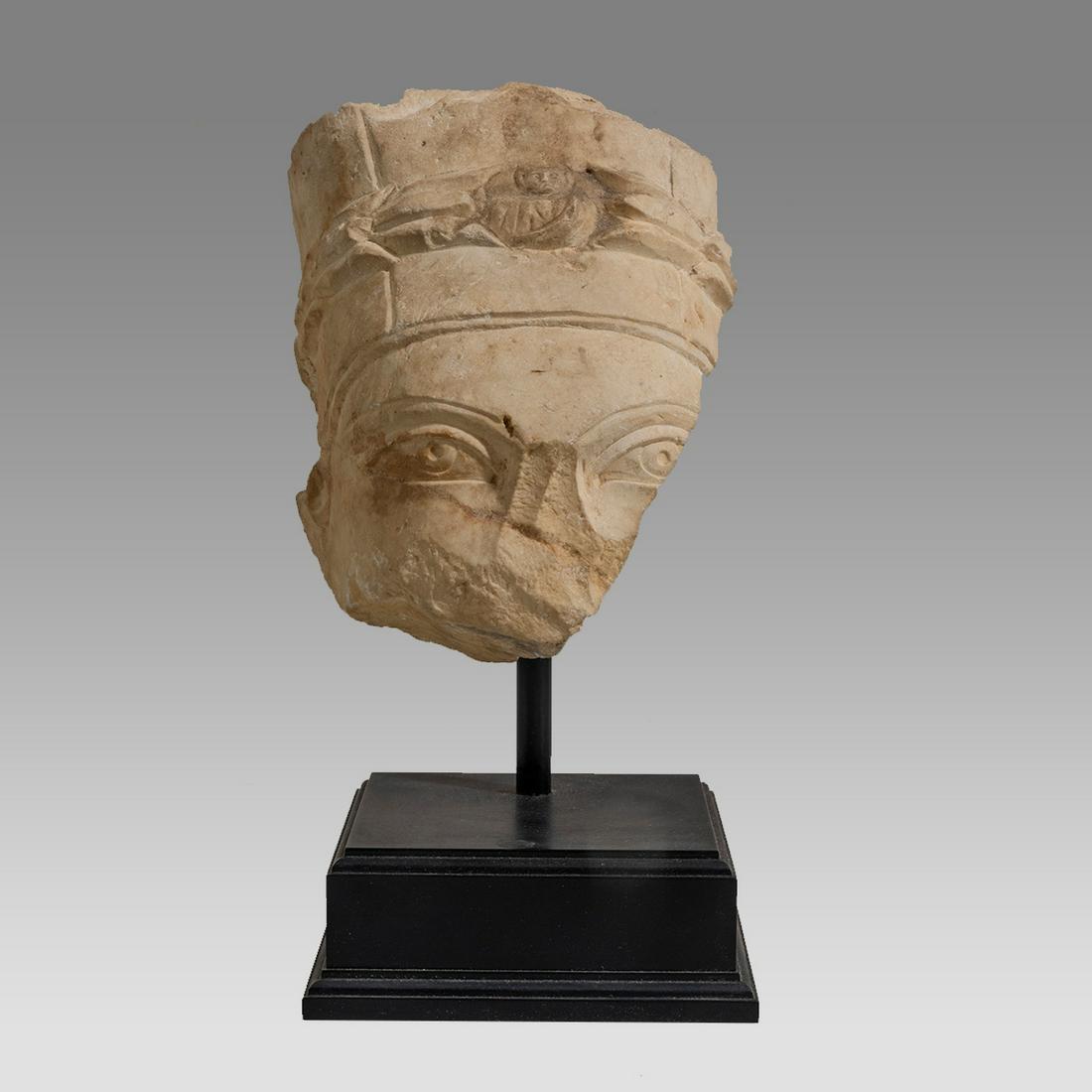 Ancient Roman Limestone Head Fragment of a Man c.1st-2nd century AD. (1 of 3)