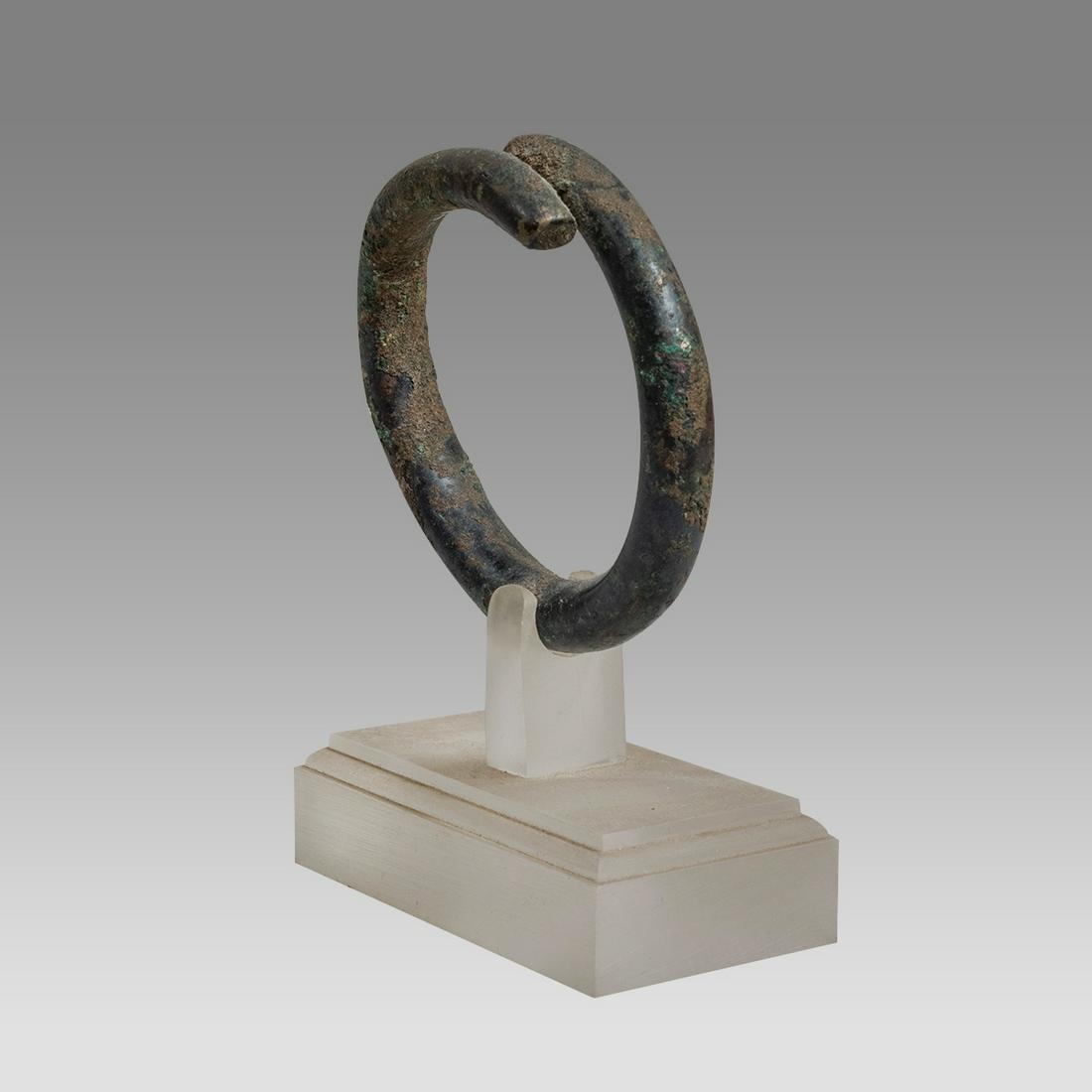 Ancient Roman Bronze Snake Bracelet c.1st-2nd century AD. (1 of 2)