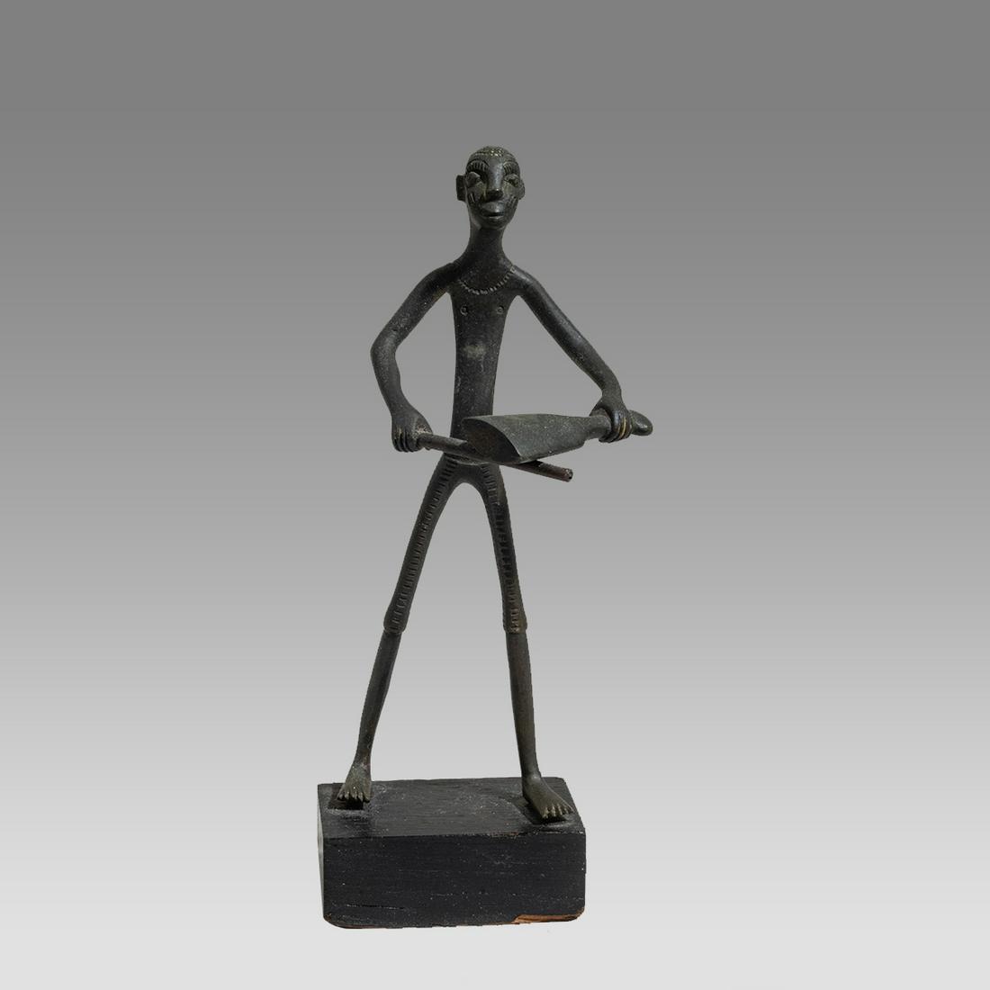 African, Bronze Musician figure. (1 of 3)