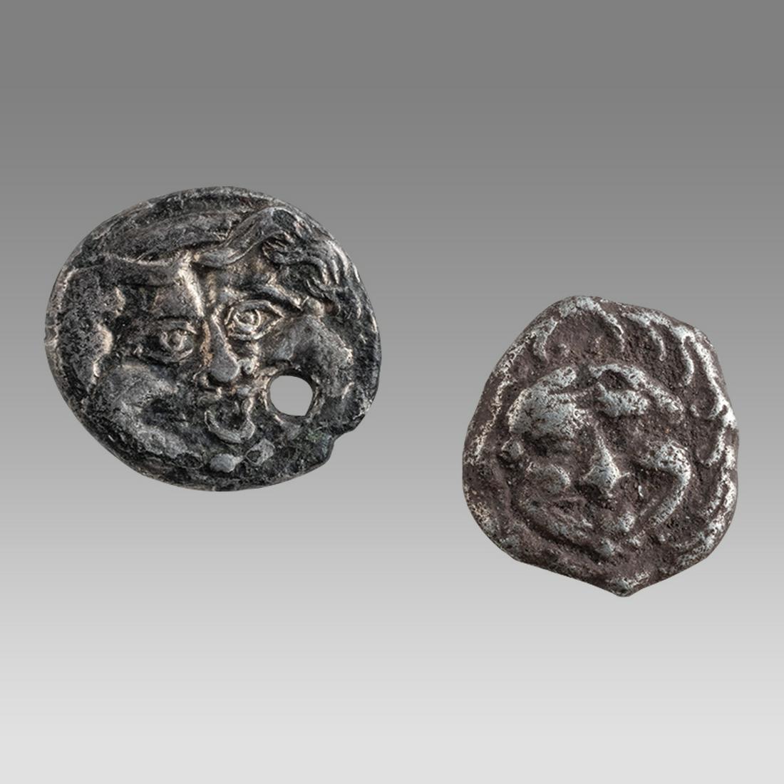 Lot of 2 Ancient Greek MYSIA, Parion. 4th century BC. AR Hemidrachm (1 of 2)