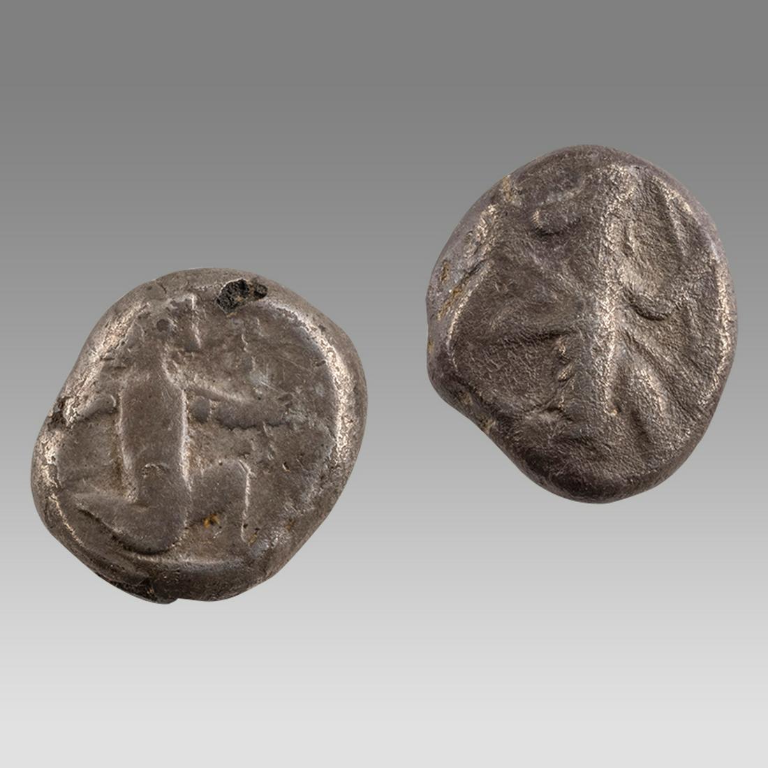 Lot of 2 Ancient PERSIA, Achaemenid Empire. temp. Darios I to Xerxes I. Circa 505-480 BC. Silver (1 of 2)