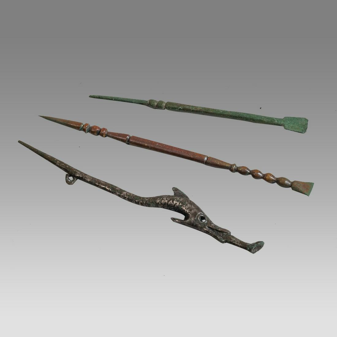 Lot of 3 Roman Silver Bronze Stylis c.1st-2nd century AD. (1 of 2)