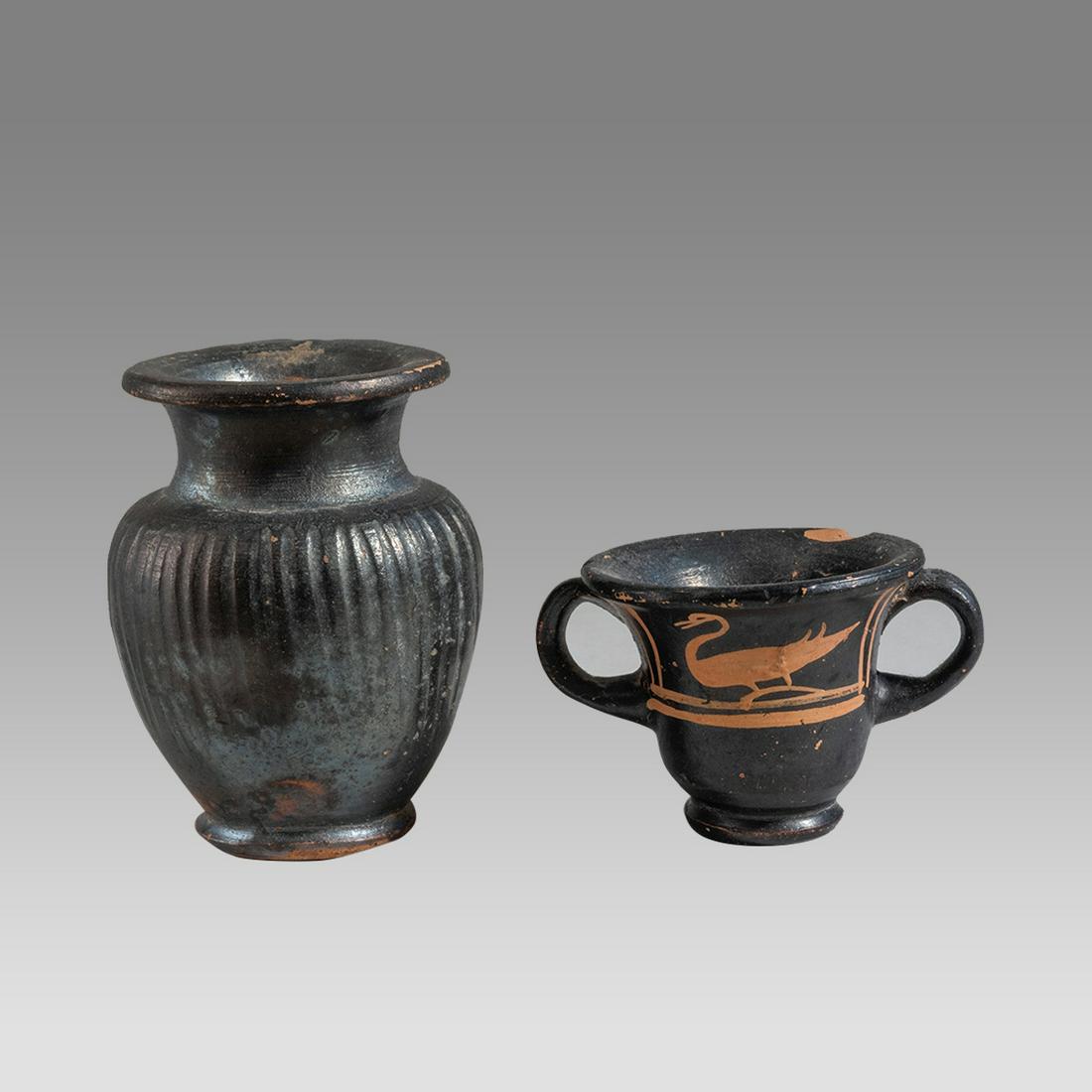 Lot of 2 Ancient Magna Graecia Apulian Vessels c.350 BC. (1 of 3)