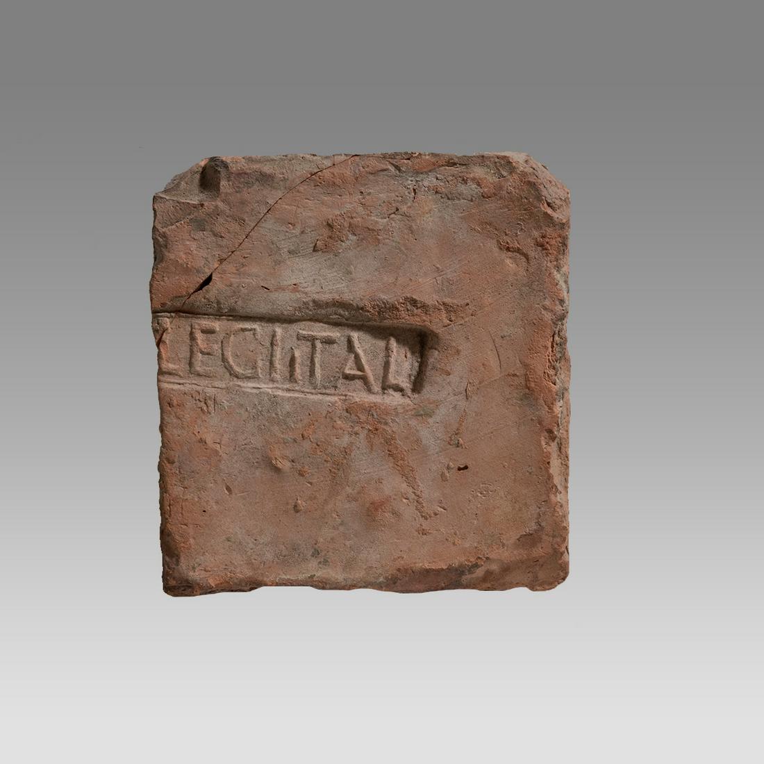 Ancient Roman Legionary Brick Legio I Italica c.1st century AD. (1 of 2)