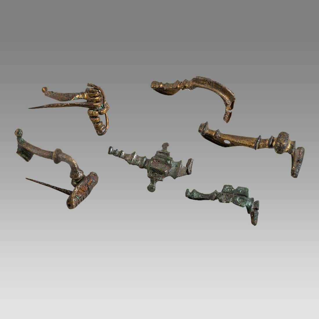 Lot of 4 Ancient Roman Bronze Fibulas c.1st-2nd century AD. (1 of 1)