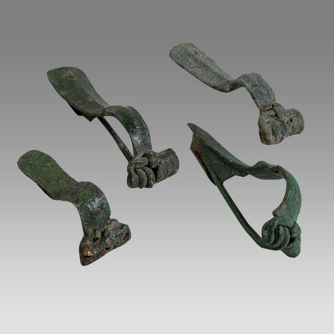 Lot of 4 Ancient Aegean Germanic Bronze Fibulas c.1st century AD. (1 of 1)