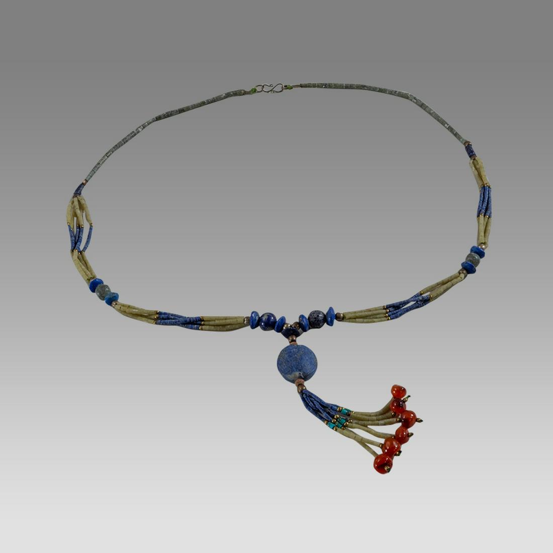 Near Eastern Lapis Lazuli, Glass Bead Necklace. (1 of 1)