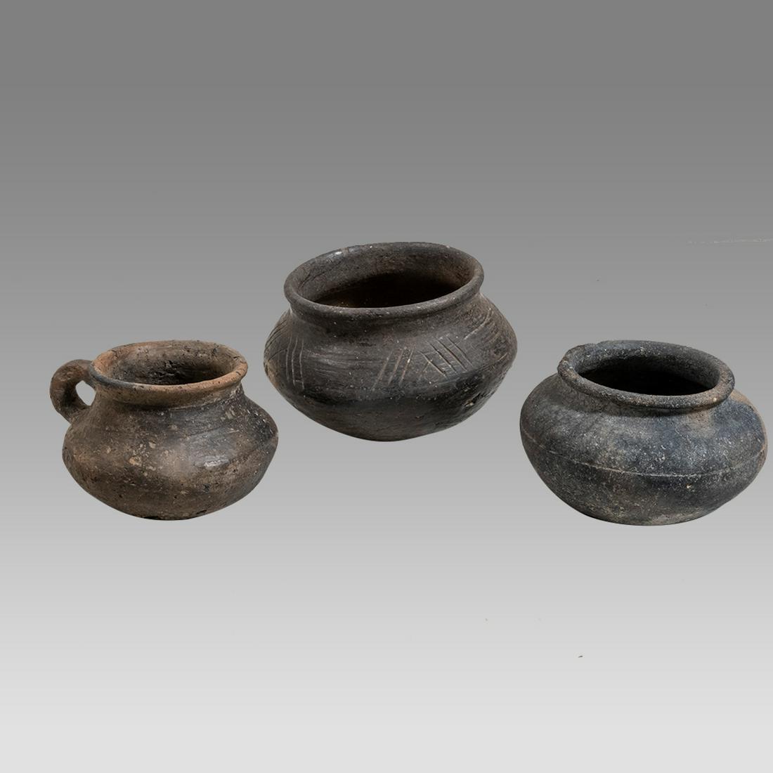 Lot of 3 Ancient Pre Columbian Pottery Bowls c.100 BC- 500 AD. (1 of 3)