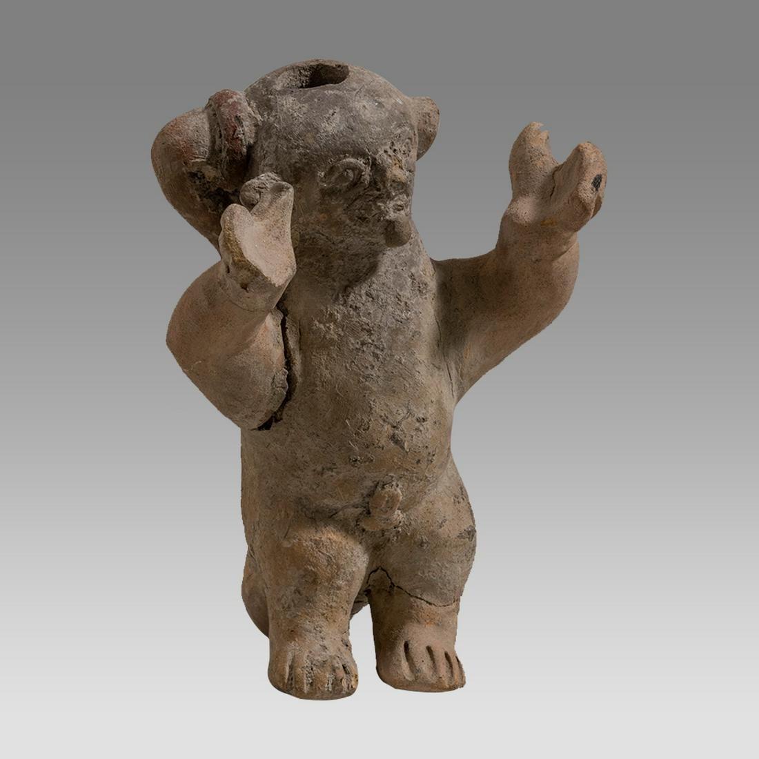 Ancient Pre Columbian Ecuador La tolita Monster Figural Vessel c.300 BC-500 AD. (1 of 3)